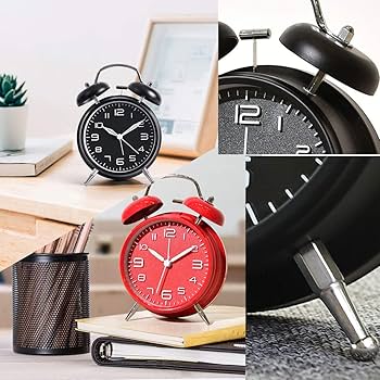 Amazon.co.jp: 目覚まし時計ツインベルビンテージミュート